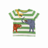 Mini Boden Green Striped Animal T-Shirt 2-3Y