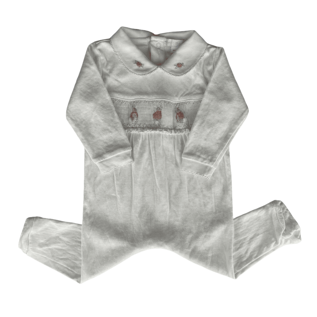 Mini-La-Mode White Footie 6M