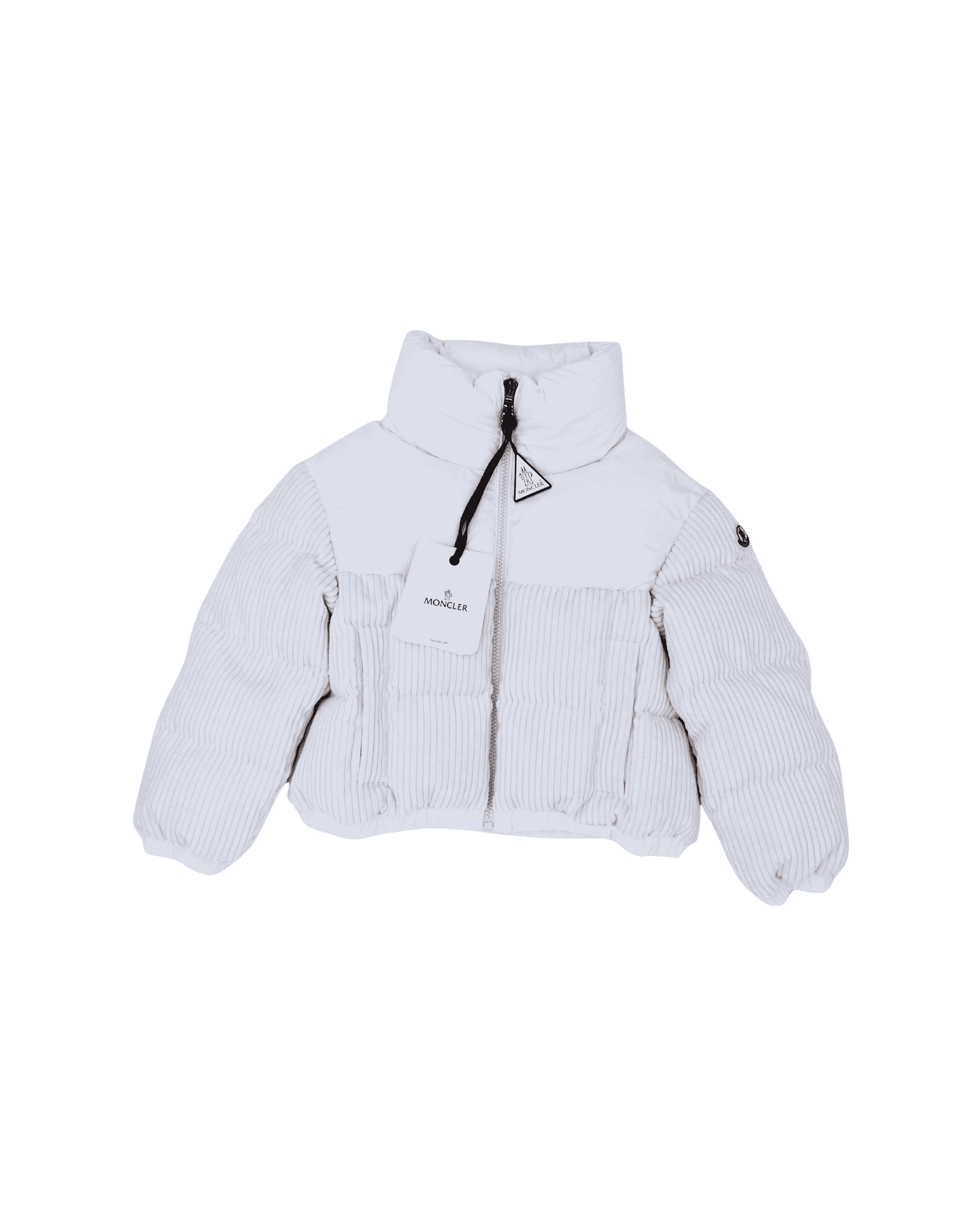 Moncler Kids' White Waitaki Mixed Media Down Jacket 6Y