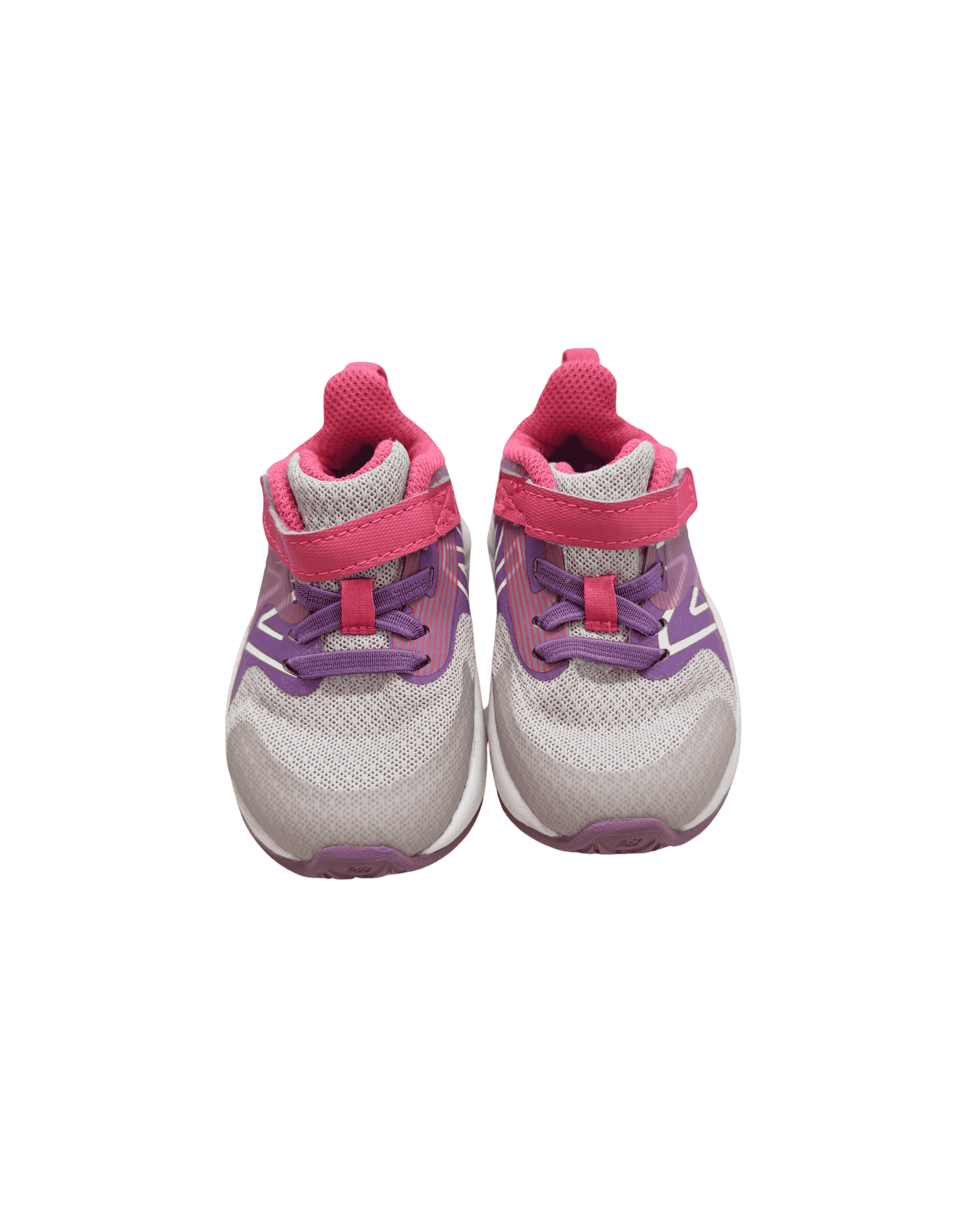 New Balance Purple, Pink, and Grey Velcro Sneaker 2-3Y (US 5.5)