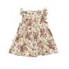 Newbie Floral Print Ruffled Shoulder Dress 2-4M