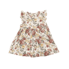 Newbie Floral Print Ruffled Shoulder Dress 2-4M