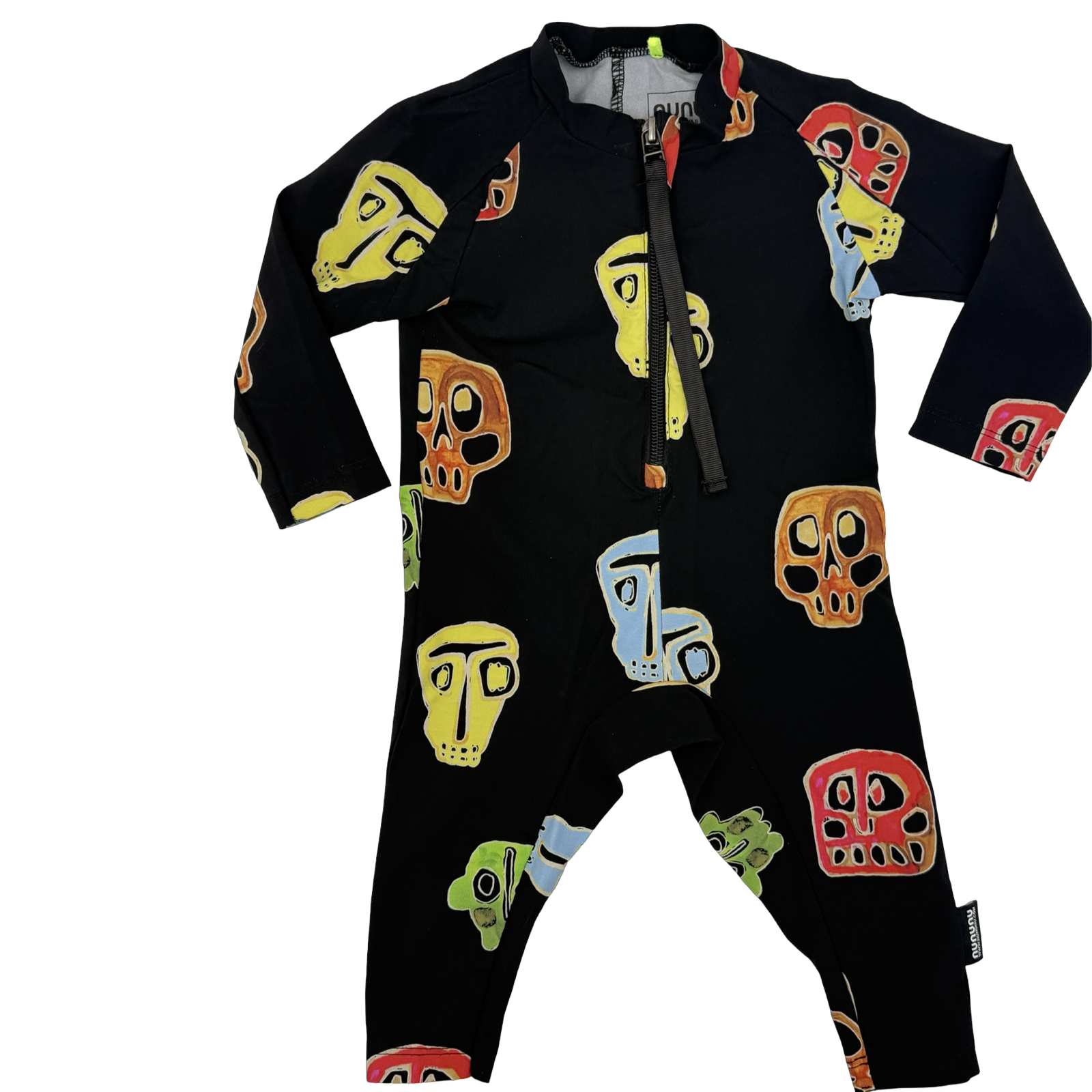 Nununu Colorful Rowdy Masks Full Body Rash Guard 12-18M