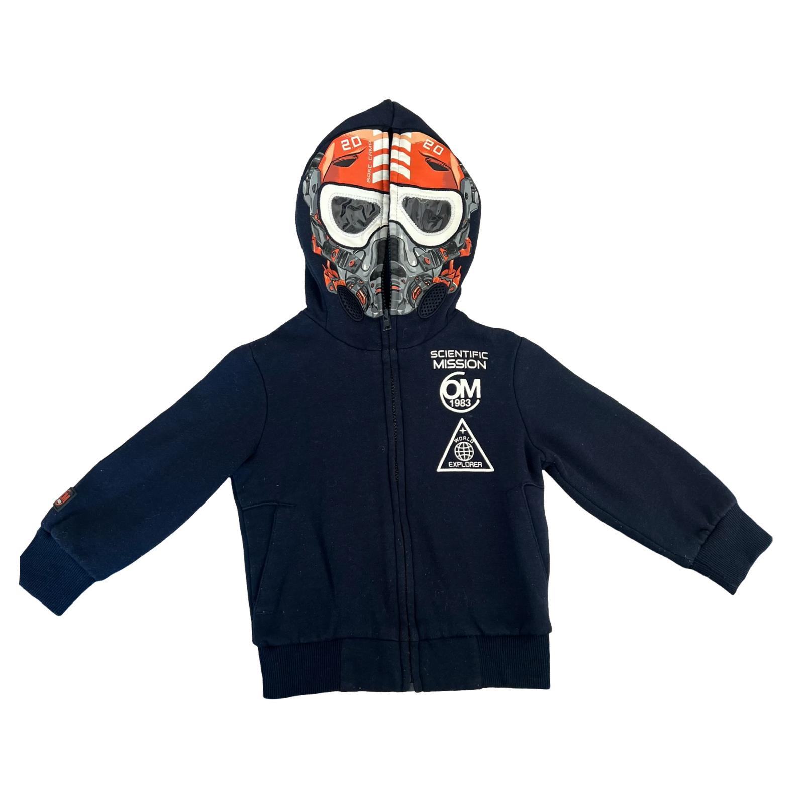 Original Marines Space Face Zip Up Hoodie 2Y