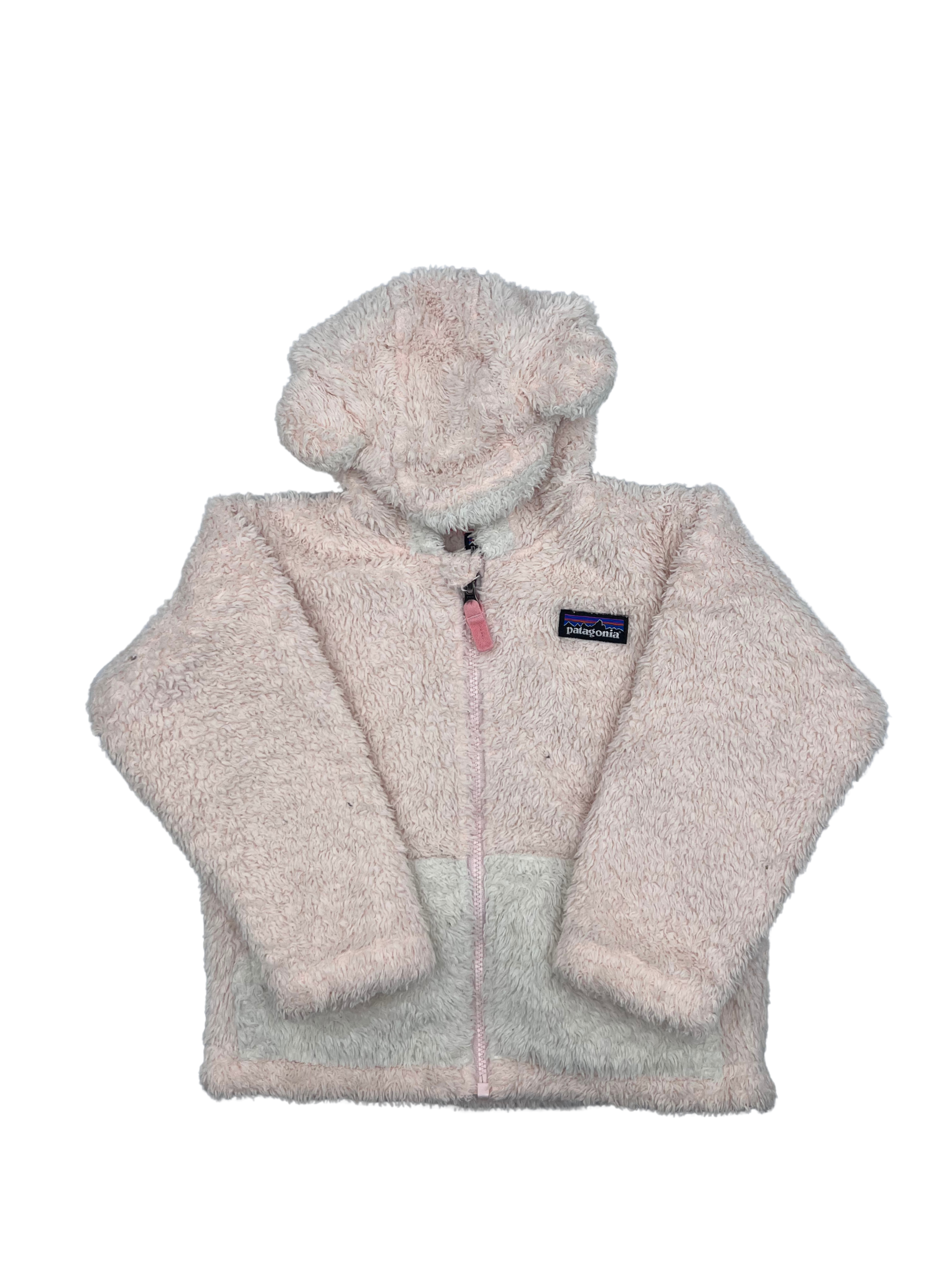 Patagonia Pink Teddy Fleece Hooded Jacket 2Y