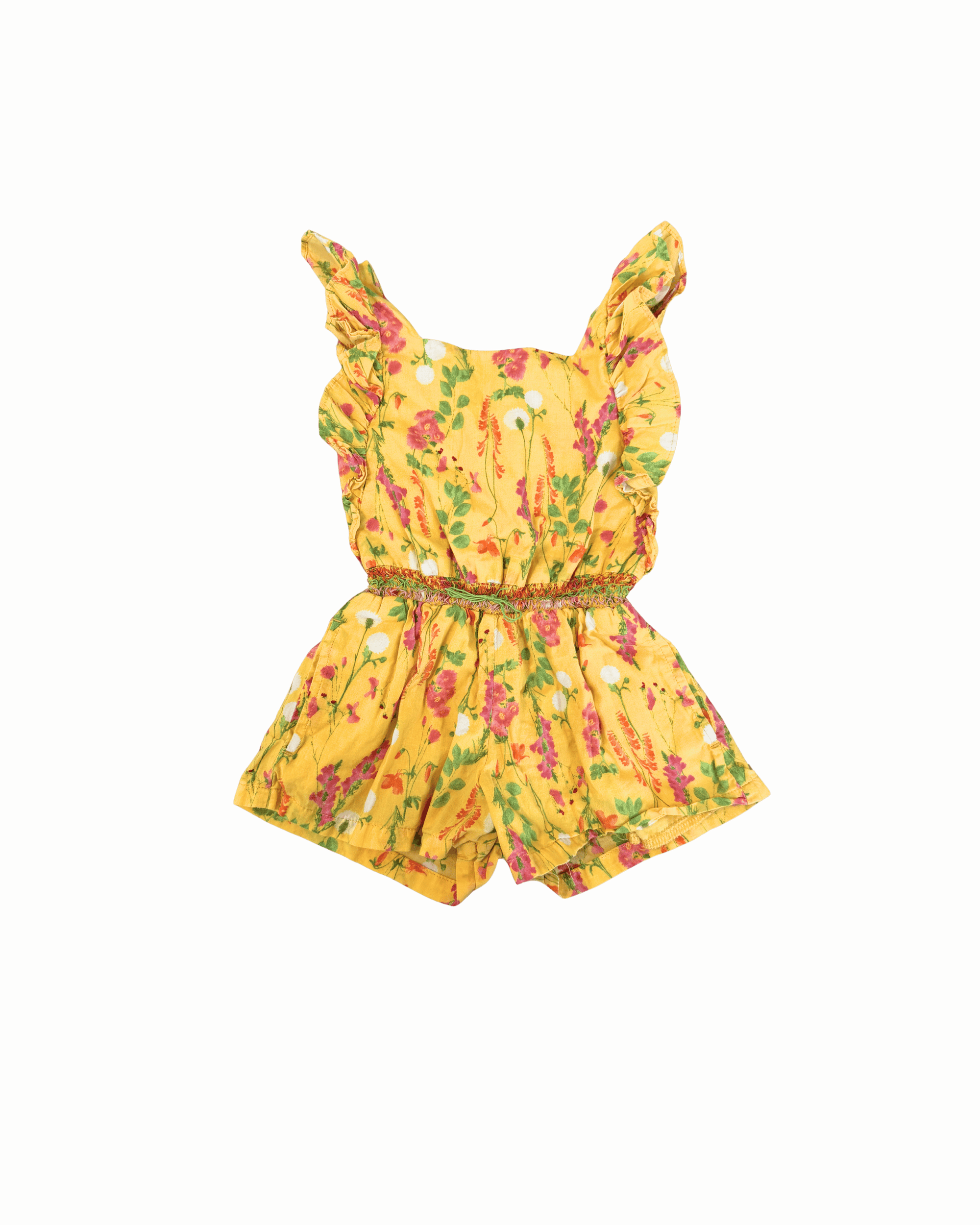 Peek Yellow Floral Romper 2Y