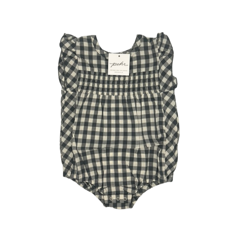 Pehr Navy Checkered Dress 12-18M