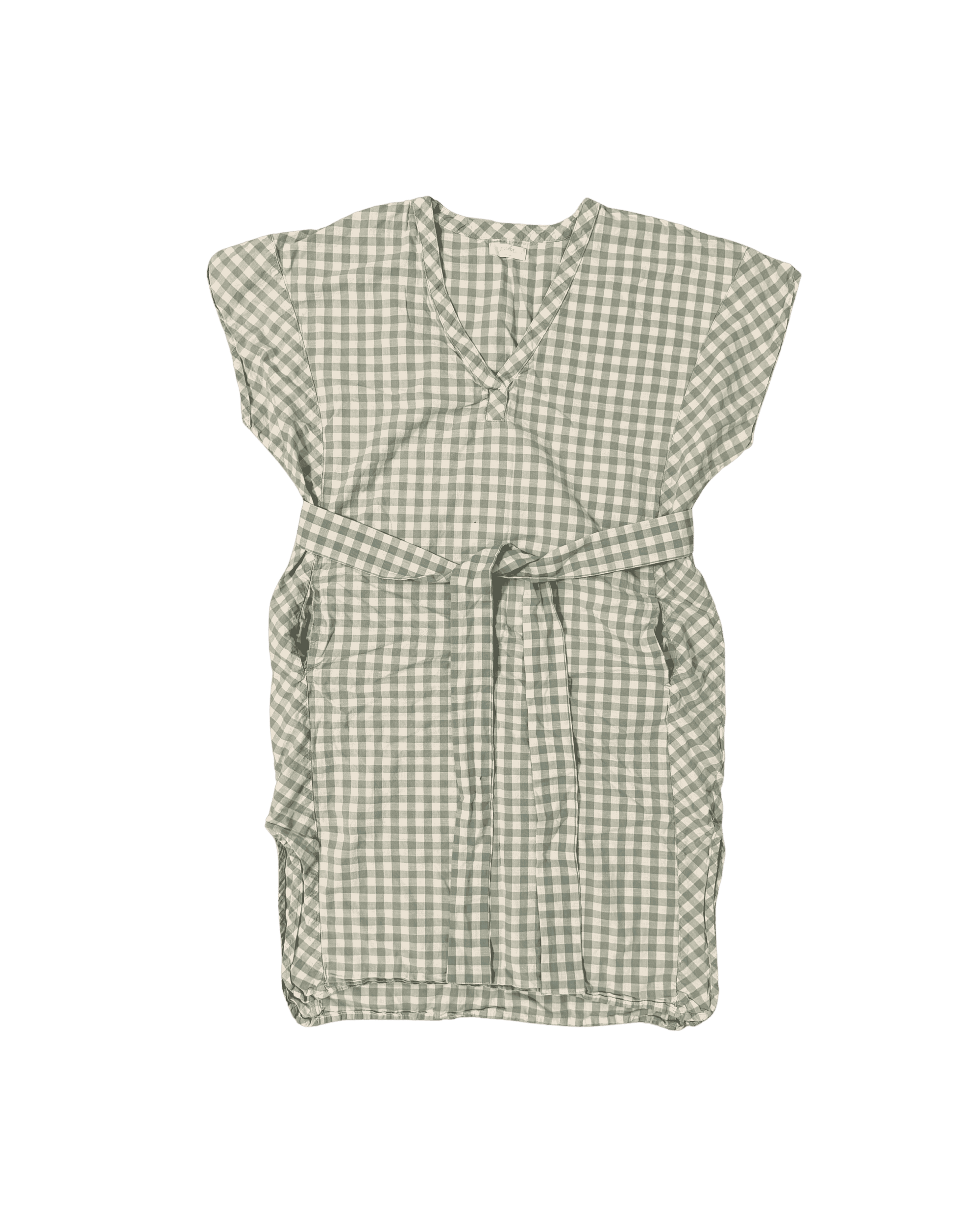 Pehr Women's Green Gingham Dress XS
