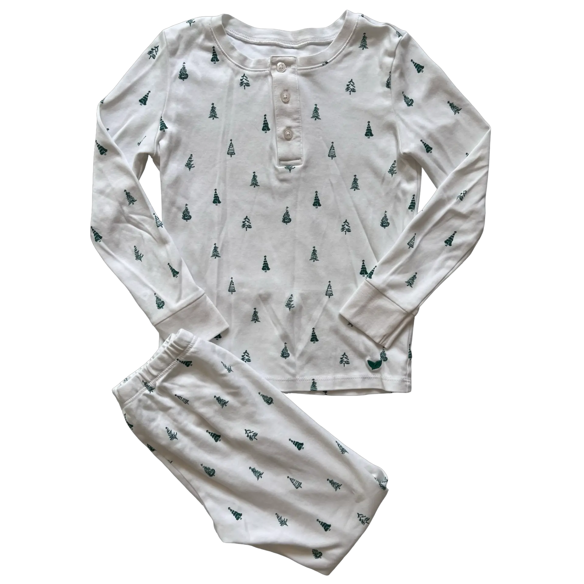 Petite Plume Pima Snug Fit Pajama Set Christmas Tree 5Y