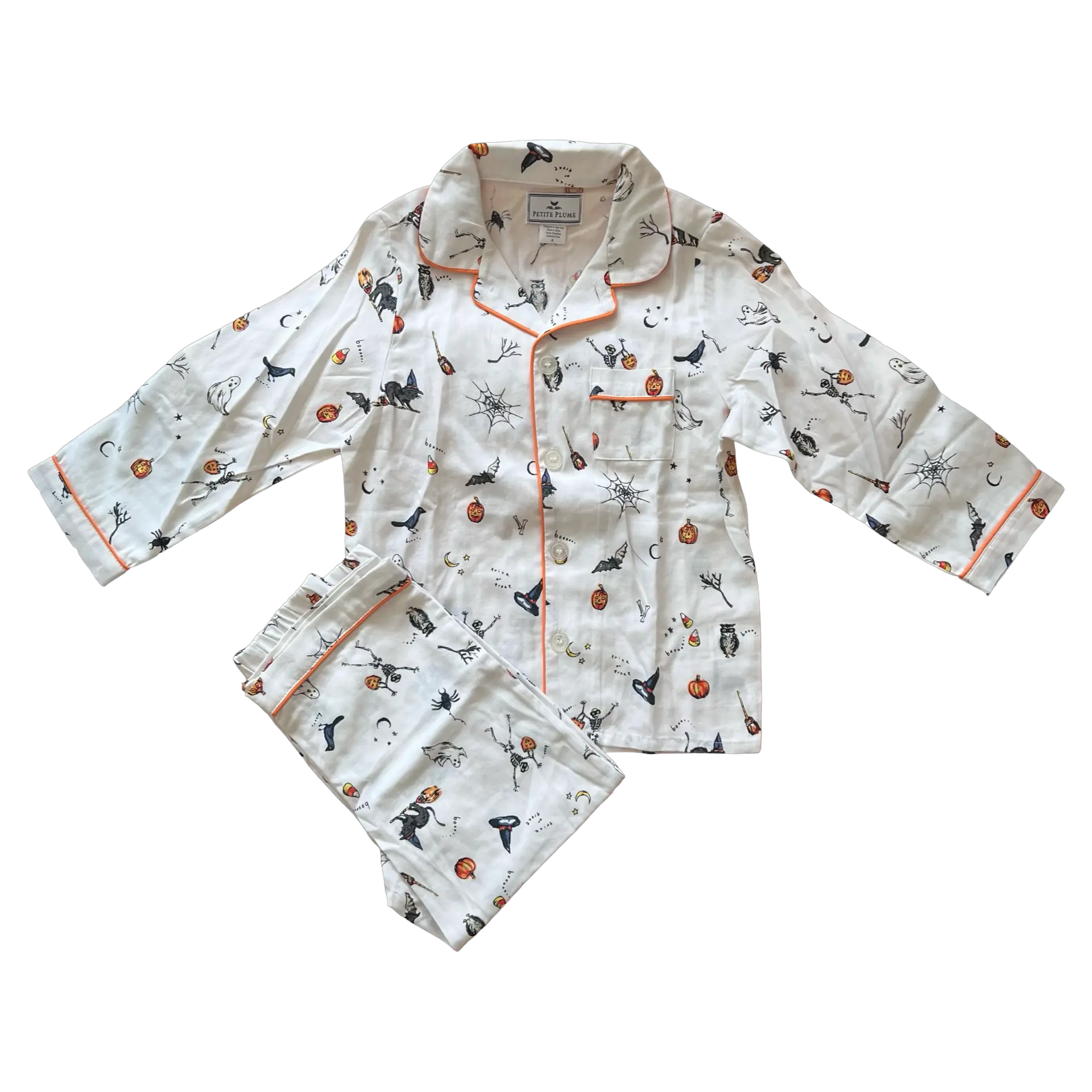 Petite Plume Twill Pajama Set in Trick or Treat 4Y