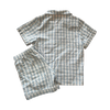 Petite Plume Twill Short Set in Light Blue Gingham 4Y