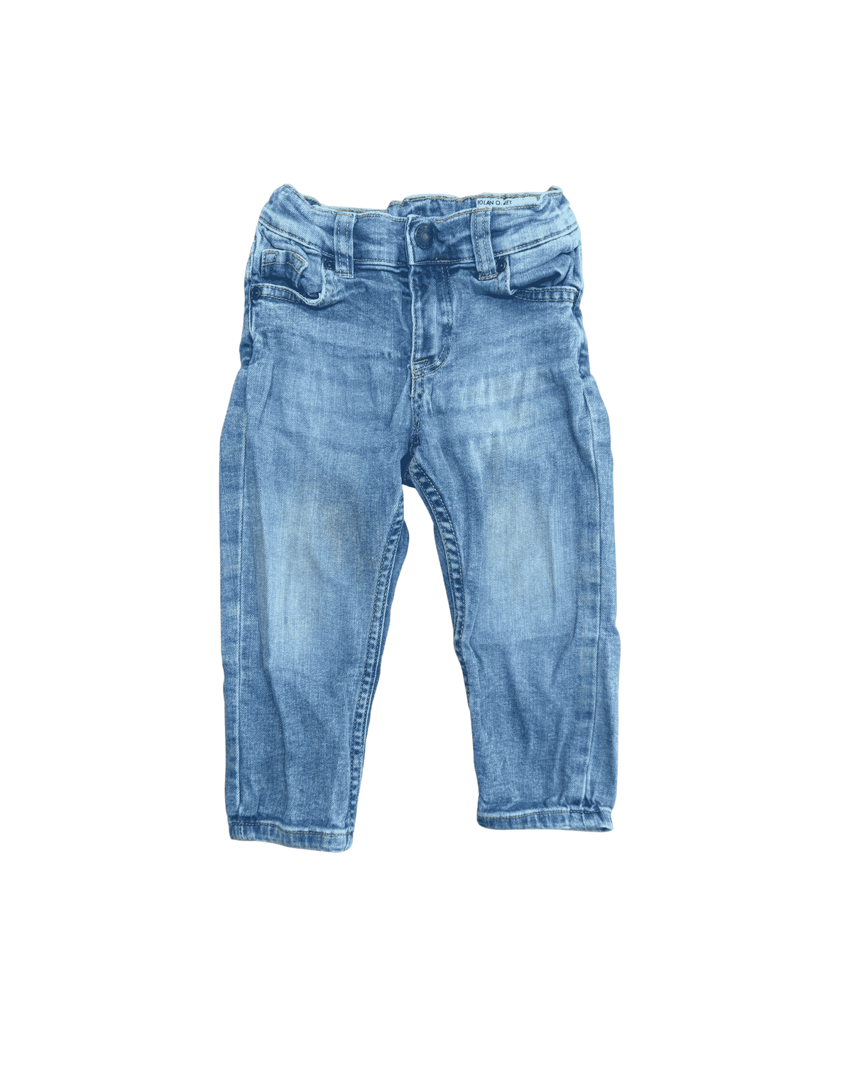 Polarn O. Pyret Light Wash Adjustable Waist Blue Jeans 18-24M