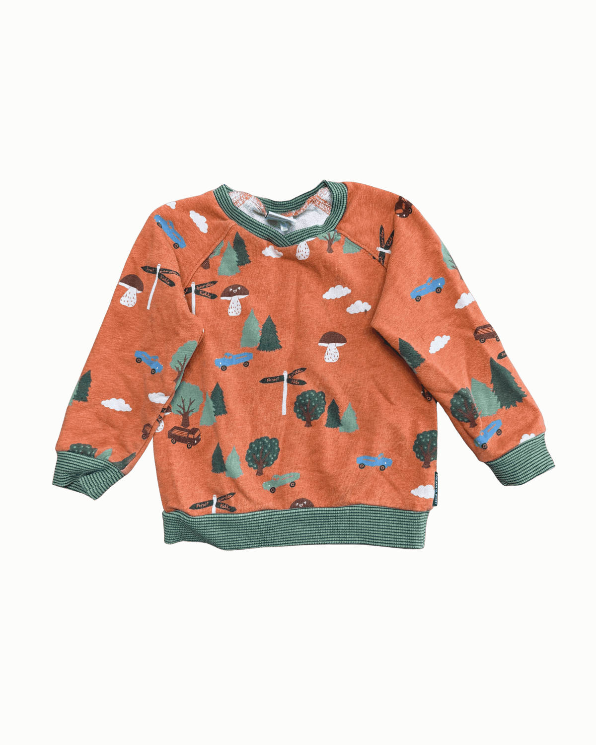 Polarn O. Pyret Orange Woodland Cotton Sweater 2-3Y