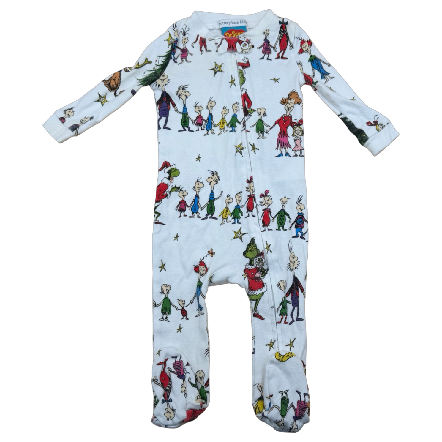 Pottery Barn Kids Dr. Suess Coverall Footed 3-6M