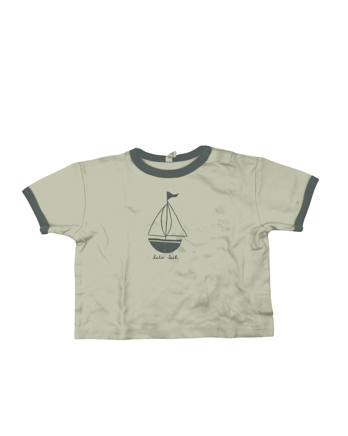 Quincy Mae White Sailboat T-Shirt 18-24M