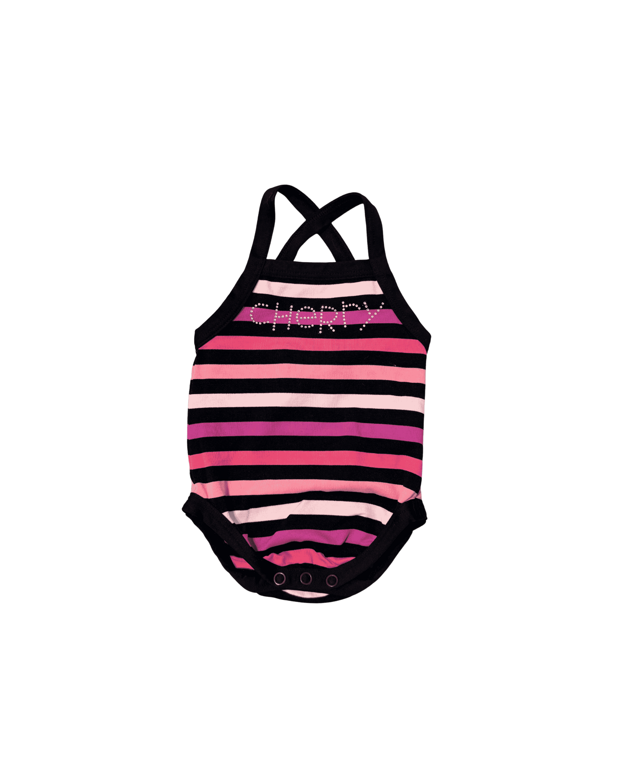 Sonia Rykiel Enfant Pink Stiped Bodysuit 6M