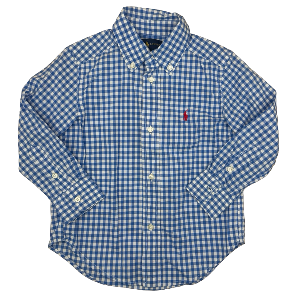 Ralph Lauren Blue Gingham Shirt 3Y