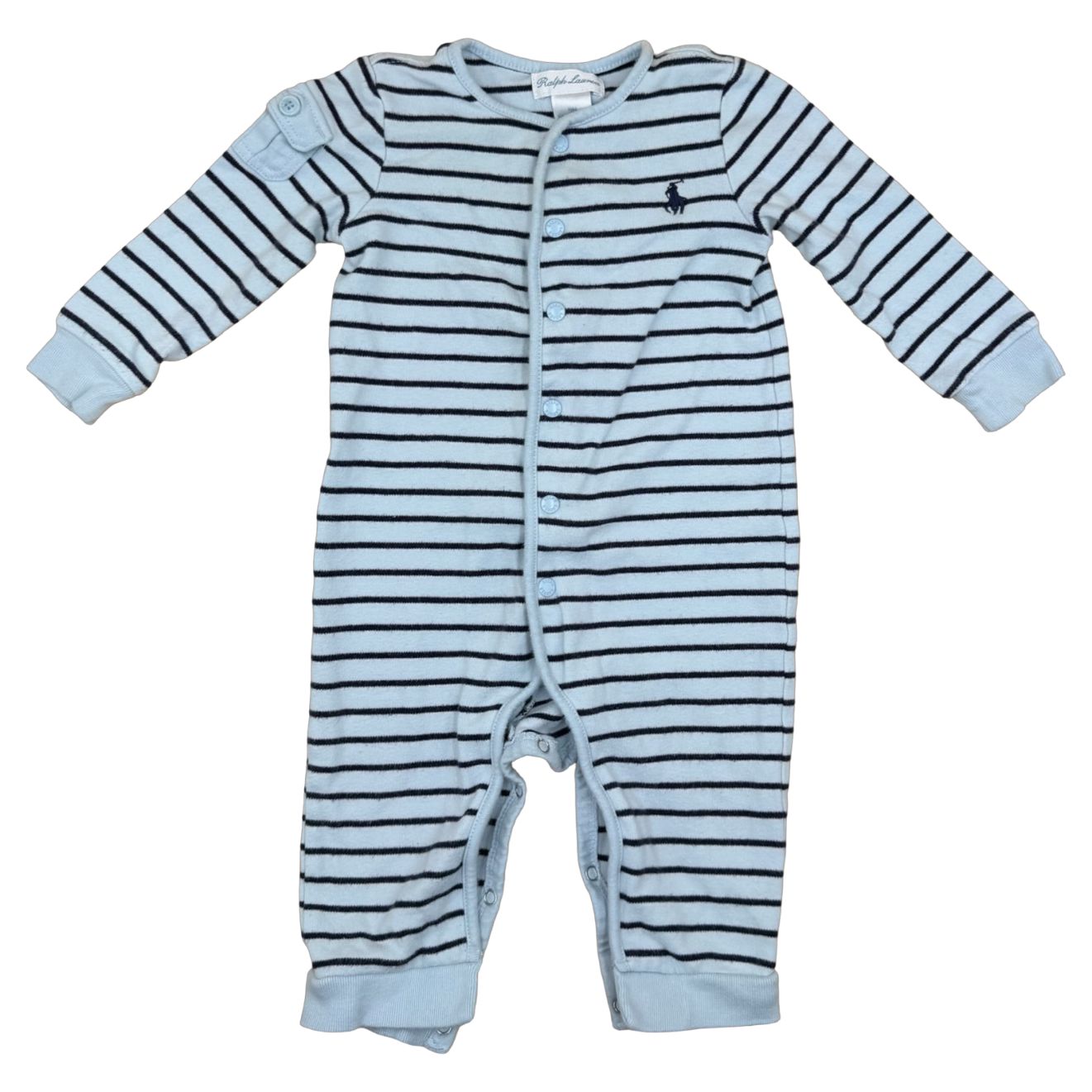 Ralph Lauren Blue Striped Coverall 9M