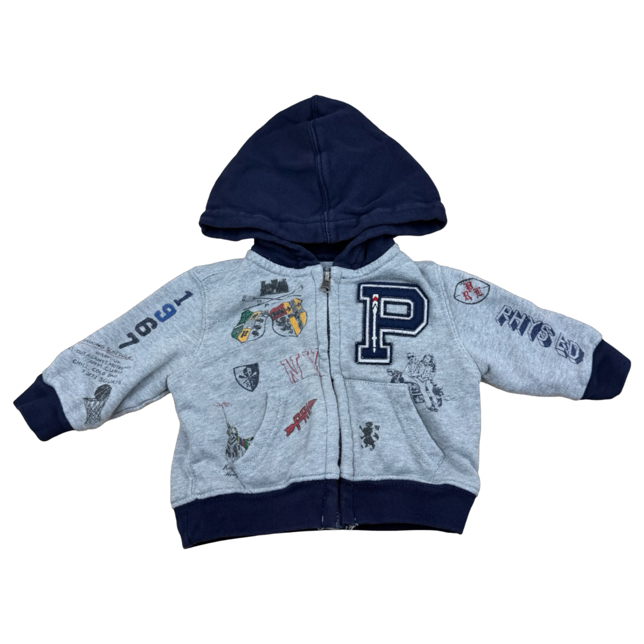 Ralph Lauren Grey Sketch Hoodie 3M