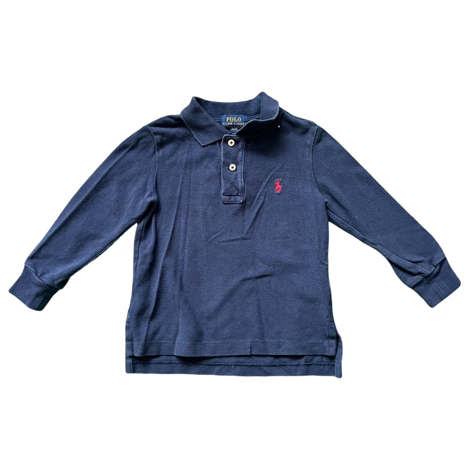 Ralph Lauren Navy Long Sleeve Polo 2Y