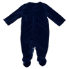 Ralph Lauren Navy Velour Footed Coverall 3M