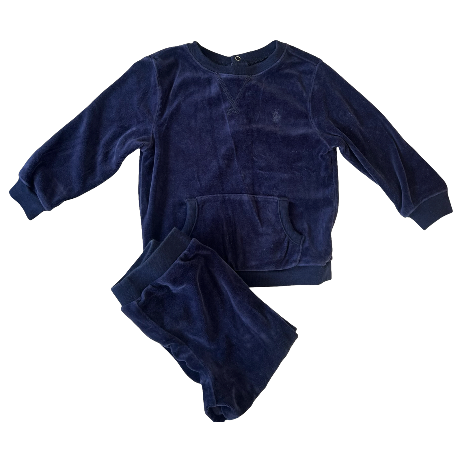 Ralph Lauren Navy Velour Sweatsuit 24M