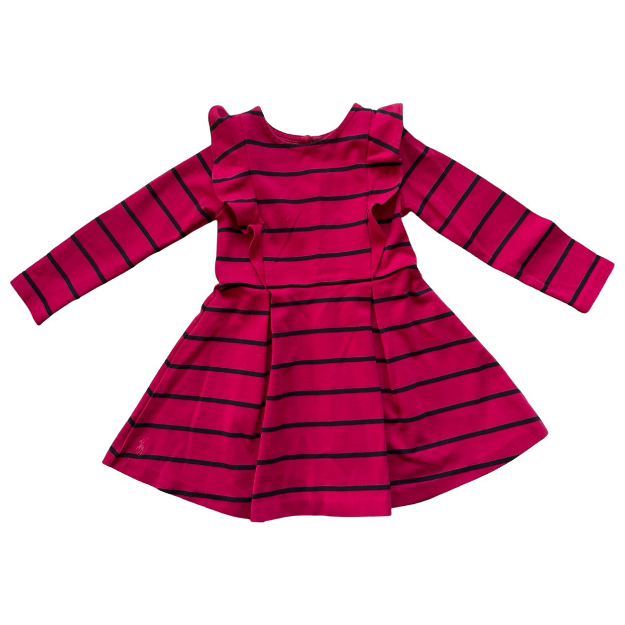 Ralph Lauren Pink Striped Dress 3Y