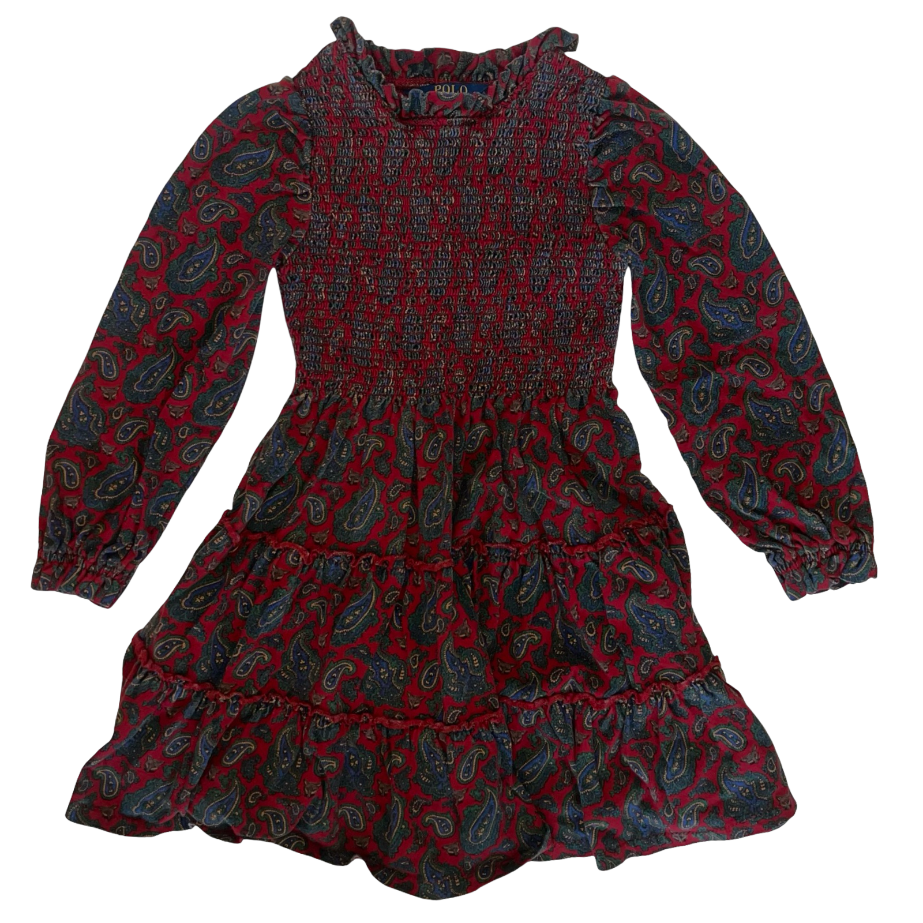 Ralph Lauren Red Paisley Dress 4Y