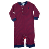 Ralph Lauren Red and Navy Striped Coverall 6M