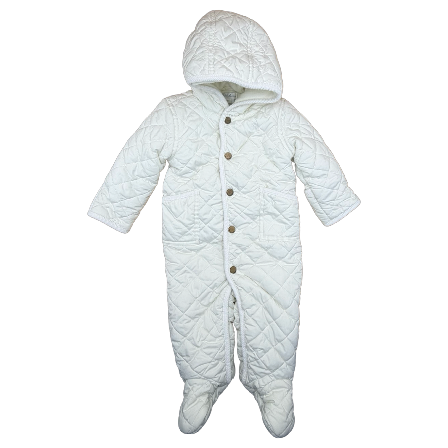 Ralph Lauren White Bunting Snowsuit 9M