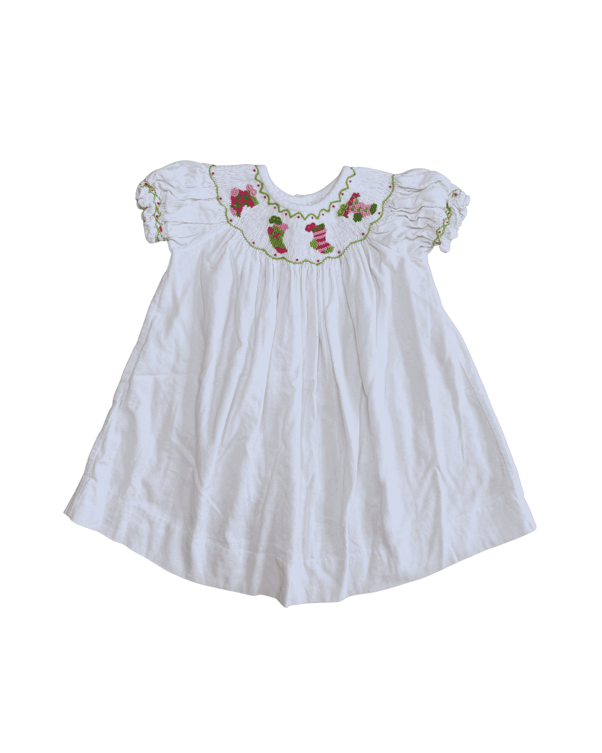 Smocked Auctions White Holiday Dress 12M