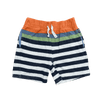 Splendid Orange, Blue, Green, Black, and White Striped Cotton Shorts 5-6Y