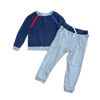 Splendid Sweat Set - Navy Crewneck with Matching Grey Sweatpants 7Y