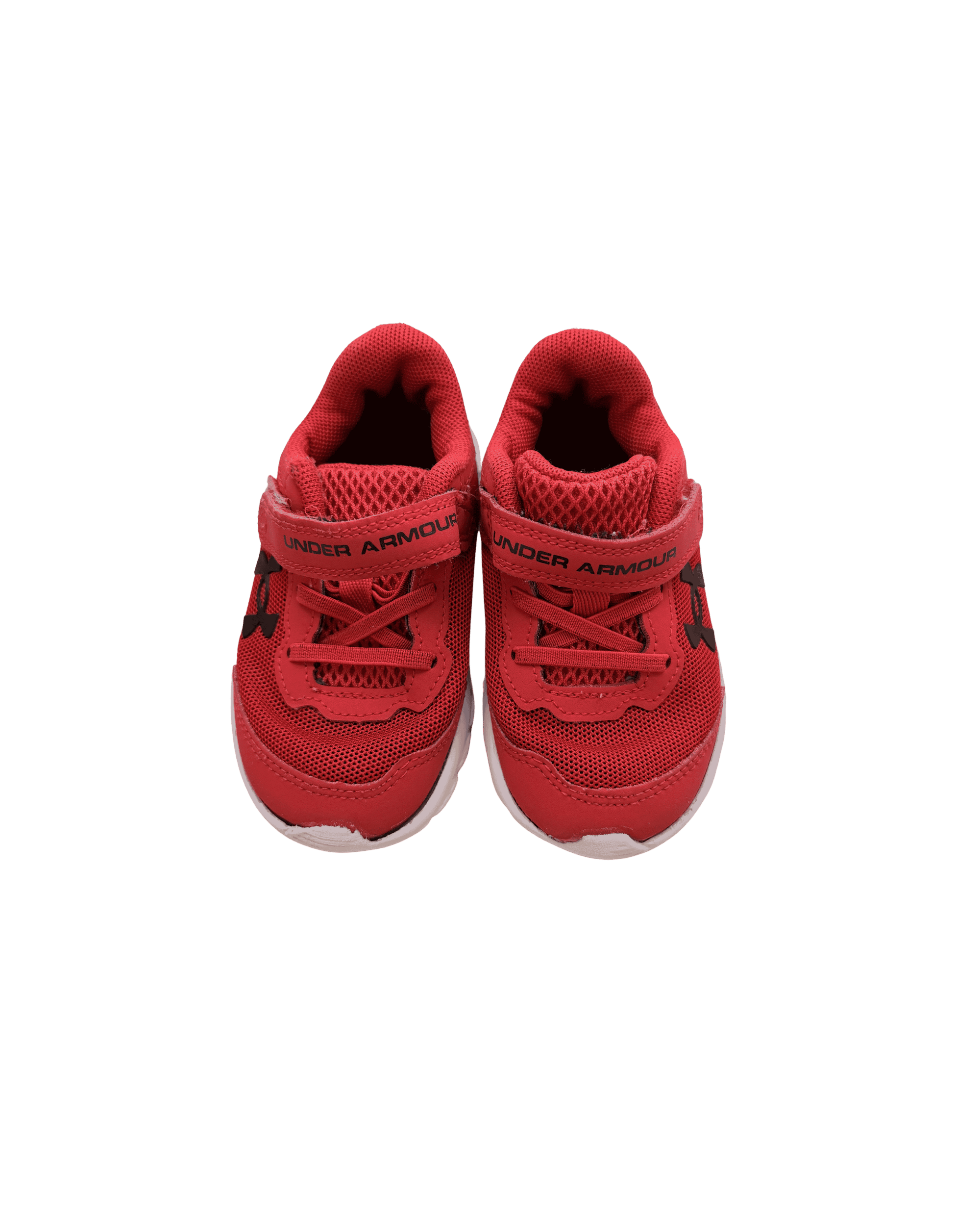 Under Armour Red Velcro Sneaker 2-3Y (US 6)