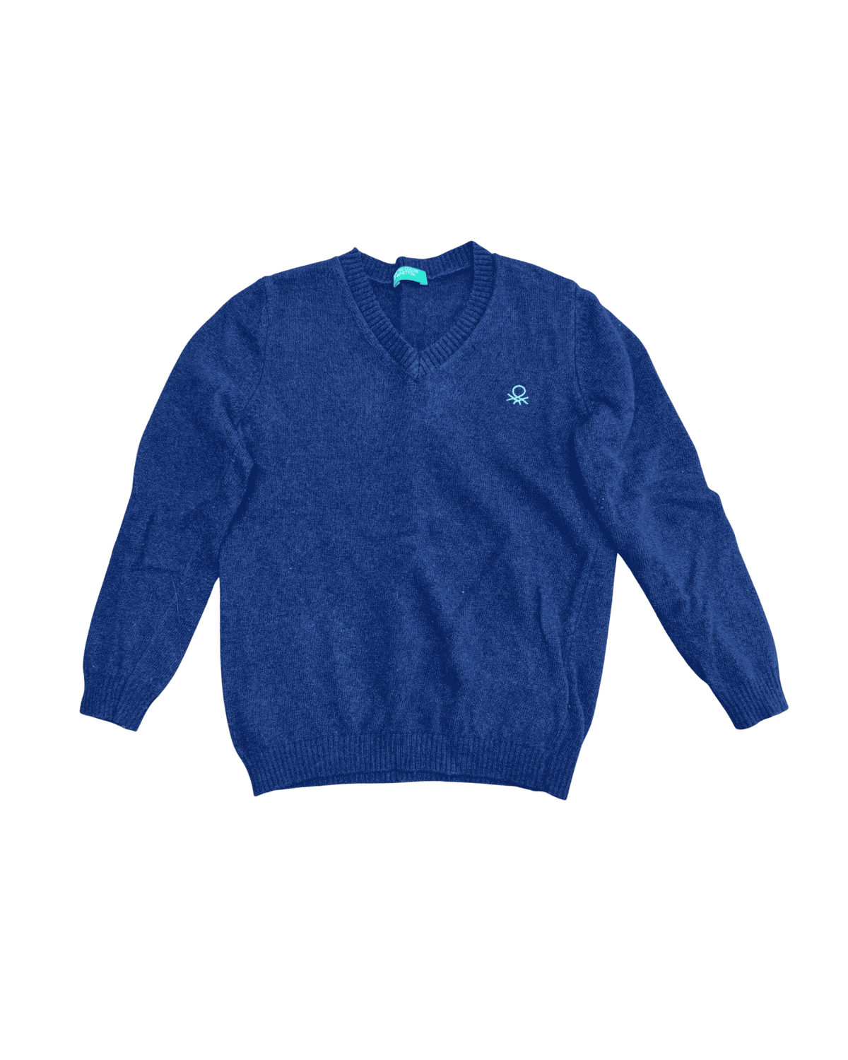 United Colors of Benetton Navy V-Neck Sweater 4-5Y