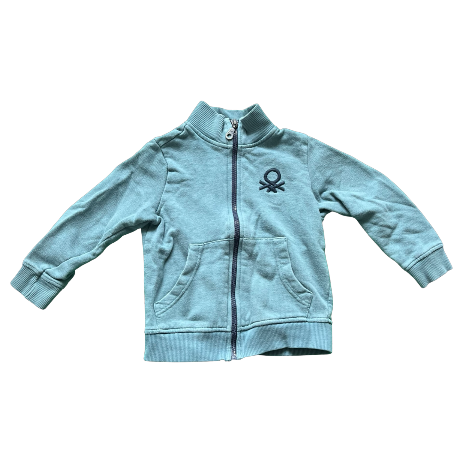 United Colors of Benetton Teal Zip-Up 3-4Y