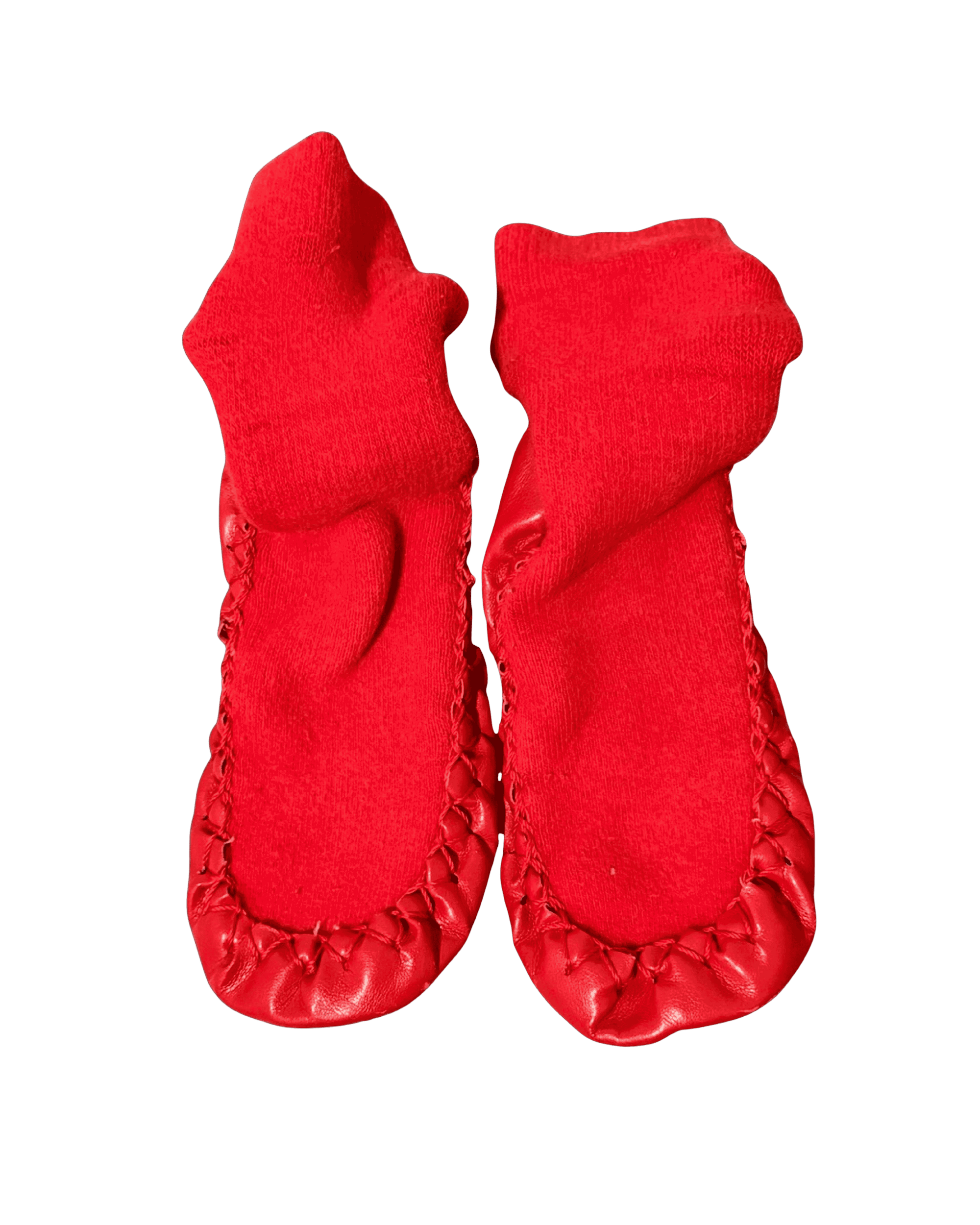 Hanna Andersson Holiday Solid Red Booties / Slipper Moccasins 10-12 US