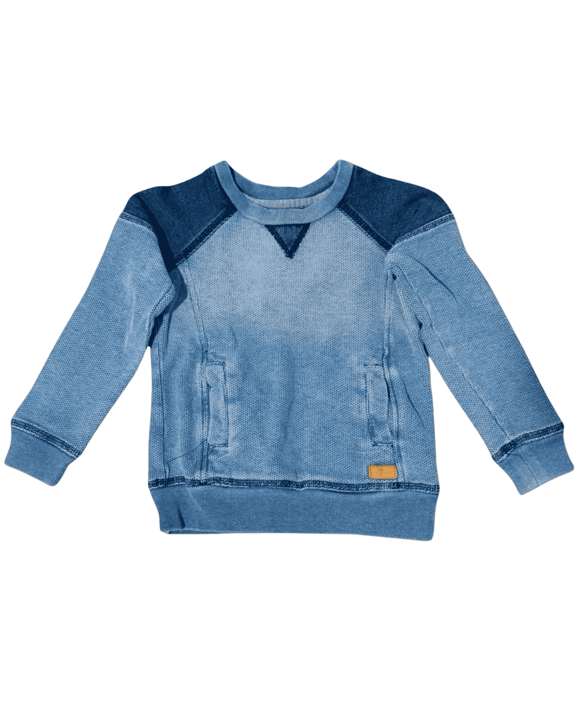 7 For All Mankind Long-sleeved Blue Top 4T