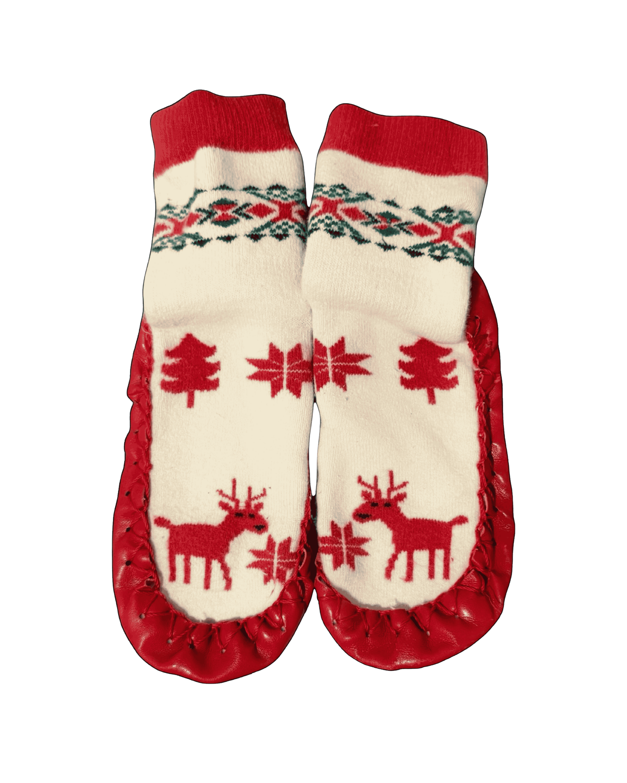Hanna Andersson Holiday Dear Deer Booties / Slipper Moccasins 10-12 US