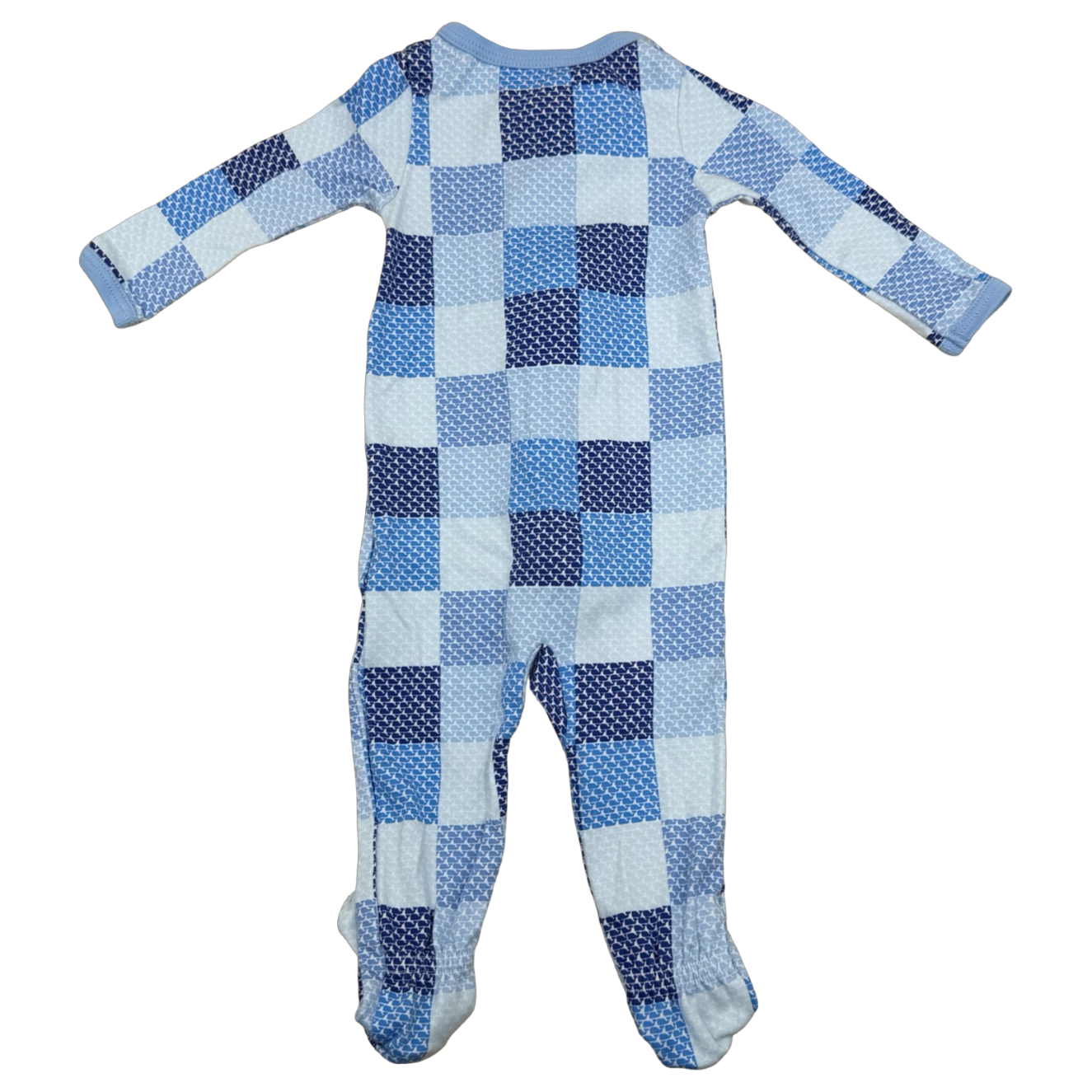 Vineyard Vines Blue Whale Footed Onesie 0-6M