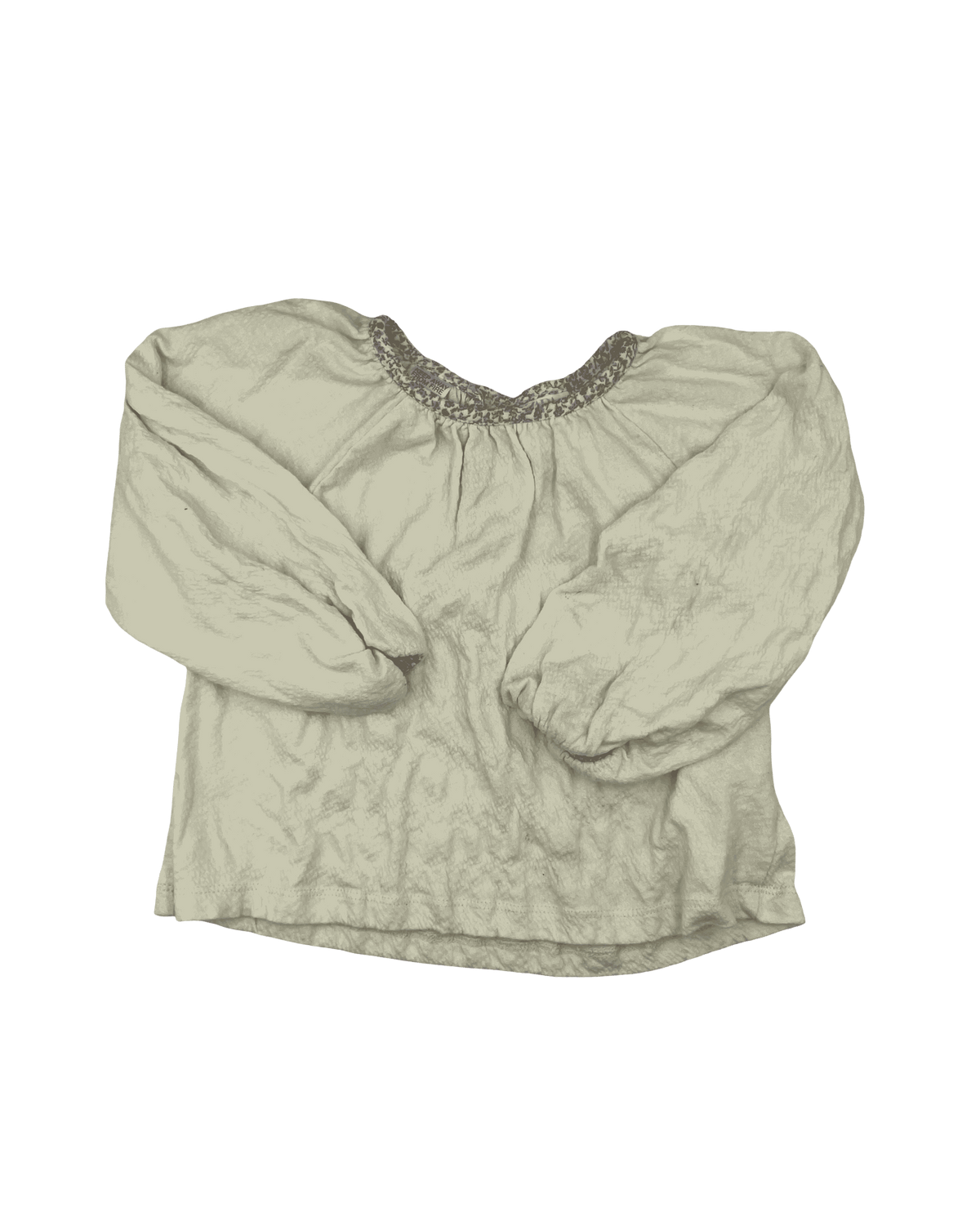 Zara Floral Piped Long-Sleeve Blouse 4Y