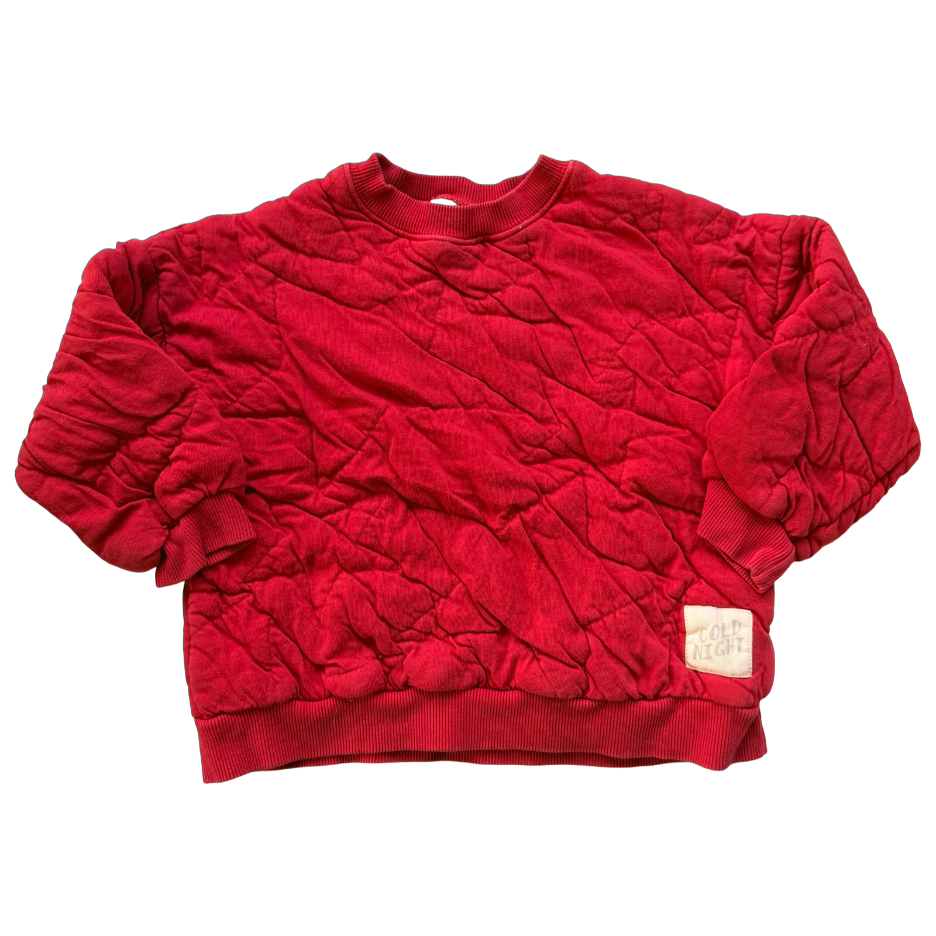 Zara Puffy Star Red Sweatshirt 2-3Y