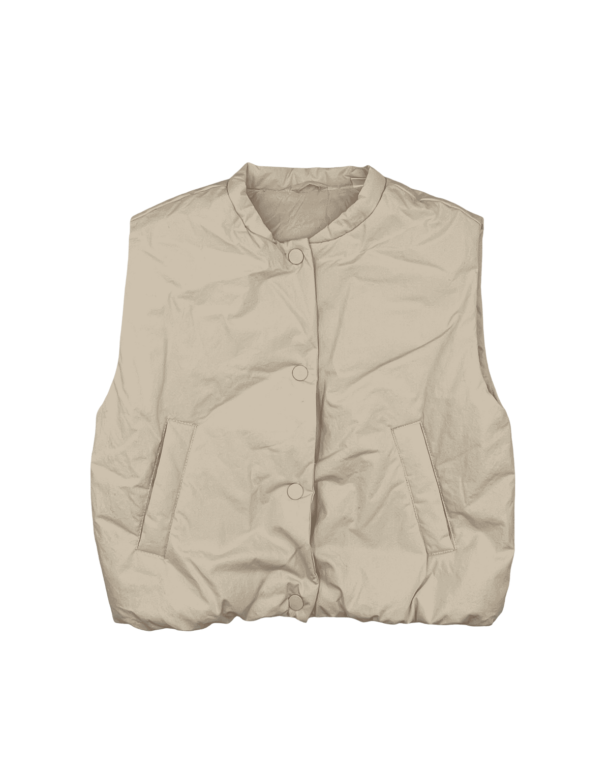 Zara Beige Collarless Vest 4-5Y