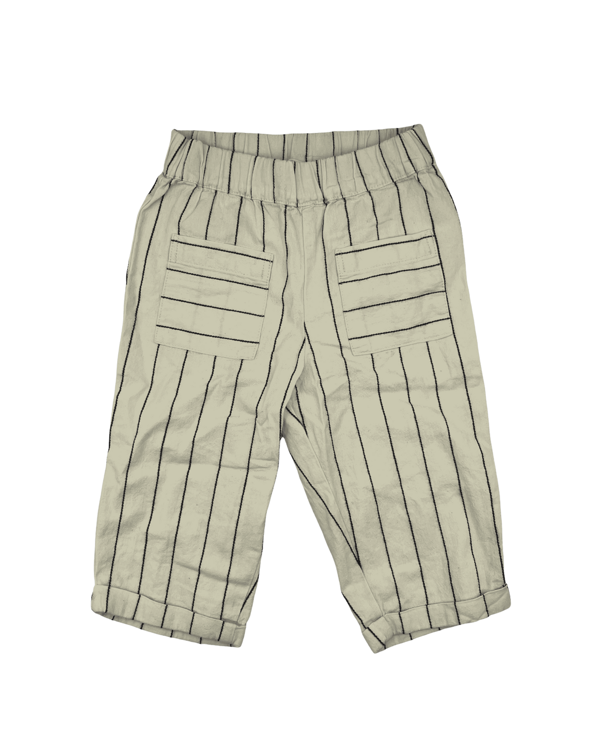 Zara White Pants with Black Stripes Pocket Pants 1.5Y