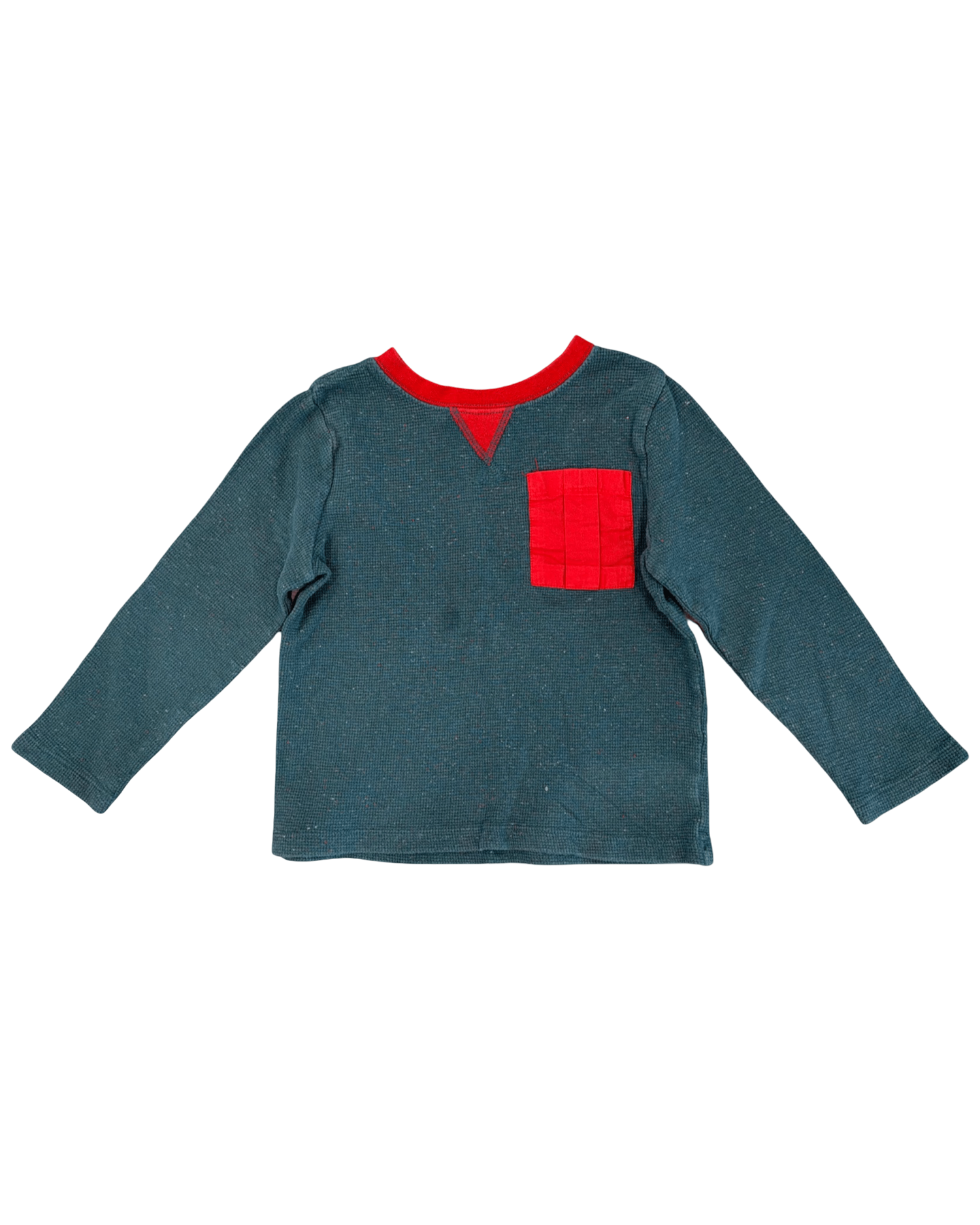 Hanna Andersson Longsleeved Green & Red Tee 5Y (110 cm)