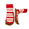 Hanna Andersson Holiday Red & White striped Booties / Slipper Moccasins 7-9 US